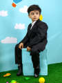 1 Yrs - 15 Yrs 2 PCS Coat Pant Suit for Boys Hex Black. 