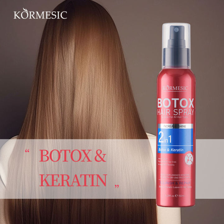 KORMESIC%20Botox%20Keratin%20Hair%20Spray%20Anti-frizz%20Smooth%20Wash%20Free%20Hair%20Care%20Treatment%20Spray%20150ml%20-%20Image%202