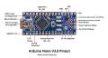 Arduino Nano without cable. 