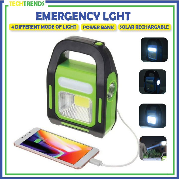Solar and Rechargeable Emergency Light – Multipurpose Charging Light for Room, Emergency Lights for Home, Flash Light, Torch Light, and Solar Torch Light