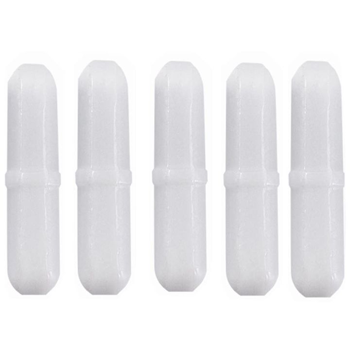 5Pcs 30mm/ 1.2 Inch PTFE Magnetic Stirrer Mixer Stir Bar, White Color, Stir Rod Magnetic, Lab Stir Plate Bar