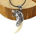 Cool Brave Men Wolf Head Tooth Pendant Necklace Domineering Jewelry Fashion Gift. 