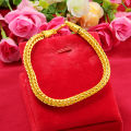 Vietnamese gold jewelry men jewelry keel chain sand gold necklace gold-plated 24K gold bracelet. 