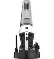 This is a portable and rechargeable hand vacuum for pets, cars, and homes with an LED light and a black bag. It is the Kimitech Handheld Vacuum, Car Vacuum with Lithium Battery Powered USB Rechargeable with Cyclone Suction Lightweight Cordless Hand VAC Va. 