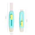 Cute Pencil Eraser Comes With Silicone Swipe Kawaii Design Push-Pull Eraser Correction Tool Stationery. 