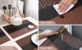 7Pcs Table Mat & Table Runner Set Heat Resistant Placemats, Stain Resistant Washable PVC Table Mats for Dining Table Woven Placemat. 