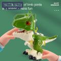 Green forest Deformation Robot Toy Tyrannosaurus Rex Robot Transforming Dinosaur Model. 