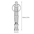 MA Adjustable Whistle Sound with Keychain Pet Training Stainless Steel Whistle. 
