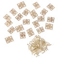 20pcs Cabinet Door Hinges Brass Plated Mini Hinge Small Decorative Jewelry Sunlight Super Store. 