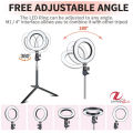 26cm/36cm/45cm LED Selfie Ring Light By Zayraz 10 inch, Ring Light 18 inch + 7.5 ft Metal Stand Dimmable LED Ring Lamp Photo Video Camera Phone Light ring-light For Live YouTube Fill Light.. 