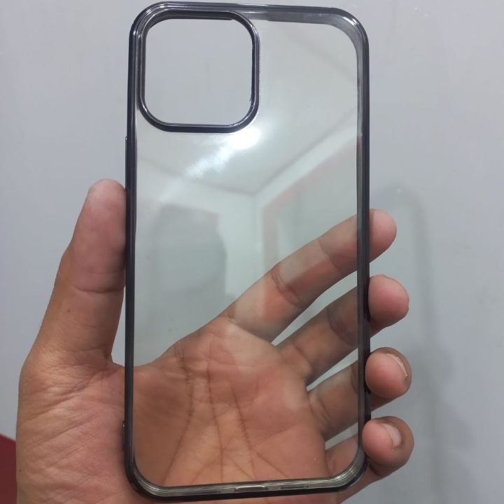 Iphone 13 Pro Max Back cover jelly pouch Black Border