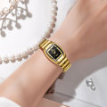 SKMEI X LIEBIG 【Buy 1 Get 3 Free】Original Relo Women's Waterproof Brand Gold Diamond Dial Elegant Temperament Casual For Formal Occasions Fashion Watch L8818. 