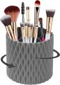 Upgrade your vanity with our Makeup Brush Holder – a sophisticated 360° Rotating Organizer. The clear cover and 5 compartments add glamour to your cosmetics storage, keeping essentials organized with ease. Elevate your beauty routine!. 