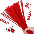 Plush Wired Sticks Fuzzy Polyester Wire Flexible Craft Supplies Assorted Colors Tinsel Diy Toys for DIY Kids Children. 