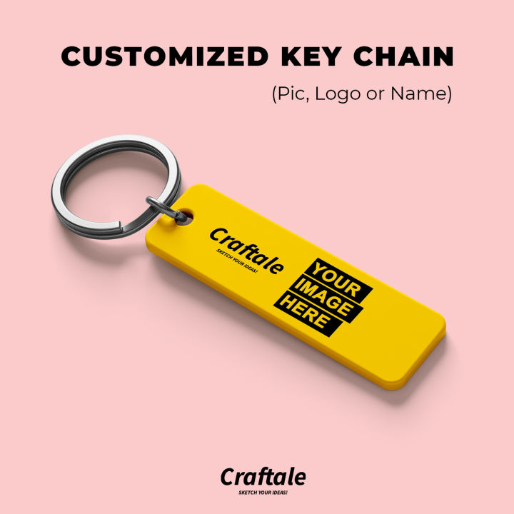 Customized Wooden KeyChain with your Picture, Logo or Name | Custom KeyChain Print | Craftale