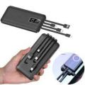 10000 MAH mini power bank 4 cable type 4in1 fast charging best quality power bank with cable for all phones. 