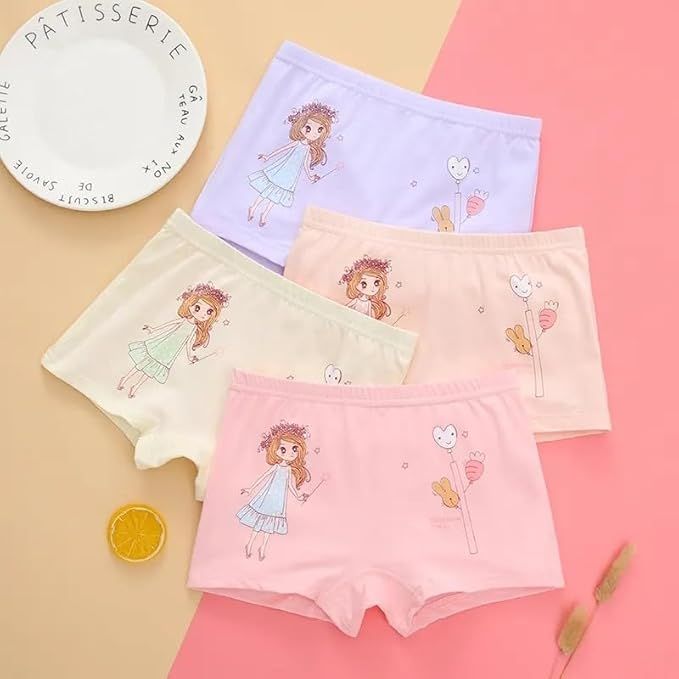 2 Pcs/Lot Girls Boxers Cotton Underwear For Kids Beautiful Rainbow Panties For Girls Breathable Soft Children Underpants 3-14Y