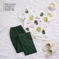 Love Sleep T-Shirt & Star Print Trouser Multicolor Night wear Set for Women, Soft Cotton Jersey Summer Pajama, Sleepwear and Loungewear Suit, Night Dress Style Home Wear, Breathable Relax Fit T Shirt Pajama Set (S-XL | 7-14 Years). 