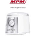 MPM MFR-07 Compact Electric Deep Fryer 1.5 Litre Washable Non-Stick Bowl Regulator up to 190°C, BPA, 1100W, 1200, 1.5 Litres, White. 