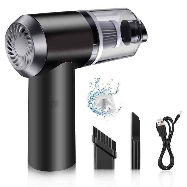 Handy Vacuum Cleaner for Home Use Cupboard Drawer Sofa Cleaning - Wireless Car Vacuum 2 in 1 with LED - USB Rechargeable Cordless Lightweight Dust Buster