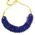 Crystal Blue Stone Necklace - Elegant Jewelry Set for Women. 
