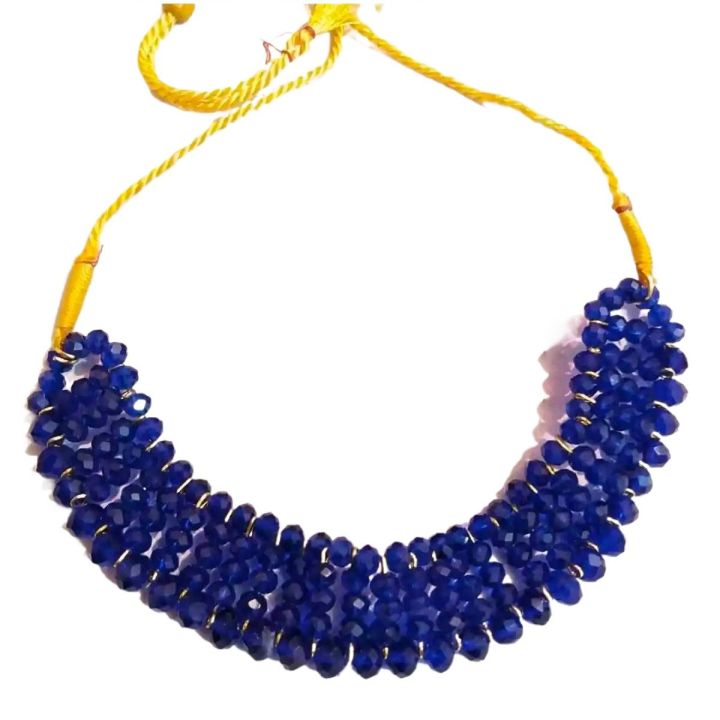 Crystal Blue Stone Necklace - Elegant Jewelry Set for Women