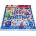 HAPPY BIRTHDAY MULTI COLOR TABLE COVER ( 108 CM X 180 CM ). 