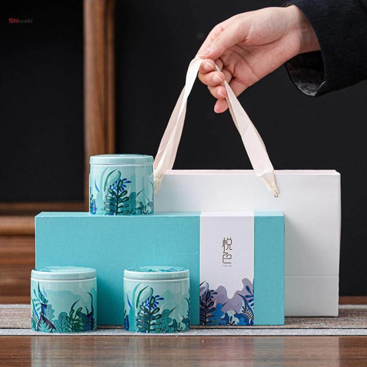 Ceramic Storage Canister, Ceramic Tea , Exquisite Glaze Tea Tin with Lid, Sealed Jar, Coffee Jar Condiment Jar for Serving Leaves
