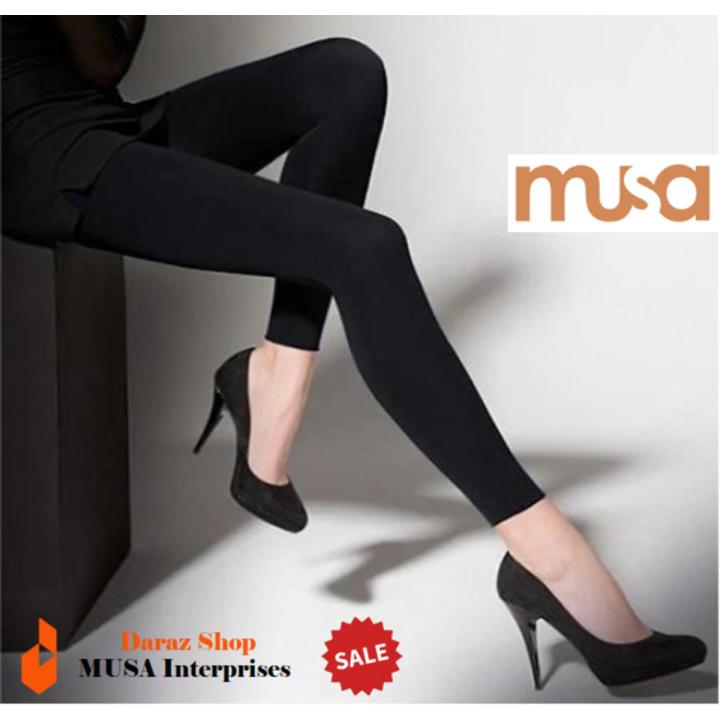 Women Ladies Girls Skin Black White Soft Cotton Tights Legging Free Size