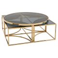 Glass Curved Corner Coffee Table: Modern Center Table and Stylish Cocktail Table - Elegant Glass Design for Your Living Space - Ideal Coffee Table to Elevate Your Home Decor. 