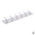 Pack of 2 Transparent PVC Adhesive Curtain Rod Hook / 6 Hooks Transparent Self Adhesive Door Wall Hangers Hooks for Kitchen Bathroom. 