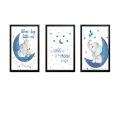 16x24" 3 Pc kids Room Frame set, Baby Nursery, Newborn Room Decor Picture Frames. 