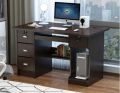 Space Saving Computer Desk with 4 Drawers and Storage Shelf - Gaming Desk-Laptop Table -Study Writing Desk -PC spacing- Book storage Home and Office Desk. 