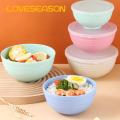 Travel-friendly Salad Bowl Multipurpose Food Grade Plastic Salad Bowl with Lid Dishwasher Safe Reusable Thickened Cereal Bowl for Soups Oatmeal Ramen Ideal Kitchen Supplies for Southeast for Home. 