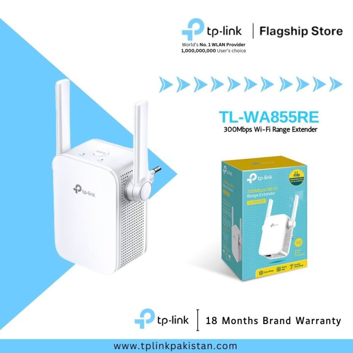 TP-Link Wi-Fi Extender TL-WA855RE 300Mbps Wi-Fi Range Extender - 18 Months Brand Warranty