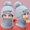 Women Autumn Winter Warm Balaclava Face Mask for Cold Weather Knitted Beanie Hat Warm Face Cover. 