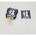 WEDDING PARTY GAME OVER CUPCAKE TOPPERS - PACK OF 10 CUPCAKE TOPPERS. 