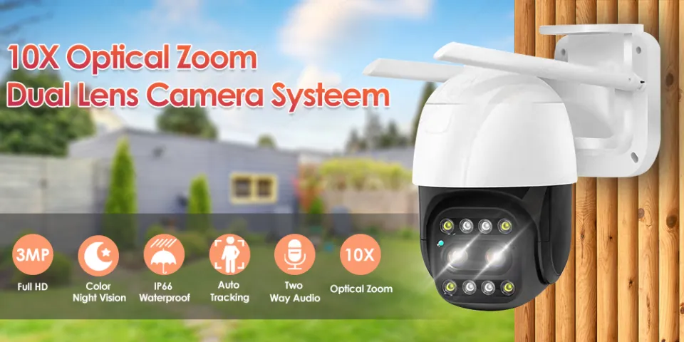 4MP Dual-Lens IP Camera WiFi Security CCTV Camera Color Night