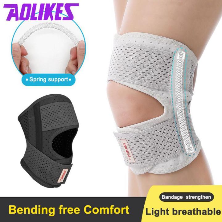 1 Pcs Knee Support Knee Protection Belt Sports Compression Knee Pads Spring Support Meniscus Breathable Thin Basketball Running