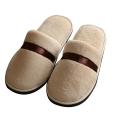 Unisex Indoor Thicken Non-Slip Coral Fleece Closed Toe Flat Shoes Hotel Slippers. 