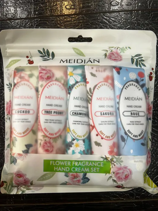 Meidian%20Flower%20Fragrance%20Hand%20Cream%205%20pcs%20set%20-%20Image%202