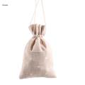 6pcs Cotton Linen Jewelry Pouch Drawstring Gift Bag Wedding Gift Favor. 