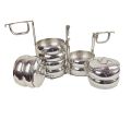 Decent Export Quality Stainless Steel Tiffin Carrier – SS Patti Belly Design Lunch Box for Office & School – Leak-Proof, Durable, Food-Grade – 3-Tier & 4-Tier. 