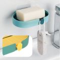 1Pc Wall Mounted Soap Dishes Holder Self-adhesive Bathroom Kitchen Accessories. 