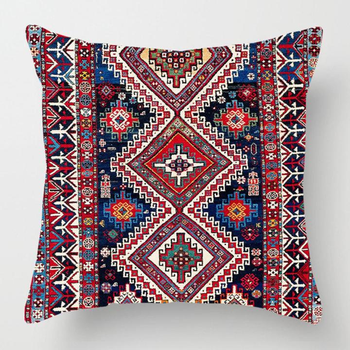 Pillowcase Cover Turkish Style Persian Rug Painting Cushion Cover Sofa Bedroom Home Decor Pillowcase 45x45cm