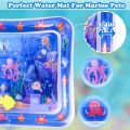 Water Sensory Play Mat for Cats, Cat Water Playmat for Self Play, Interactive Cat Toys for Indoor Cats,Cat Activity Mat for Cat Entertainment （Square）. 