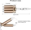 Hair Curler,Iron 3 Barrel Hair Waver Curling Iron Temperature Control, Quick Heating Mermaid Hair Waver for Long or Short Hair Styling. 