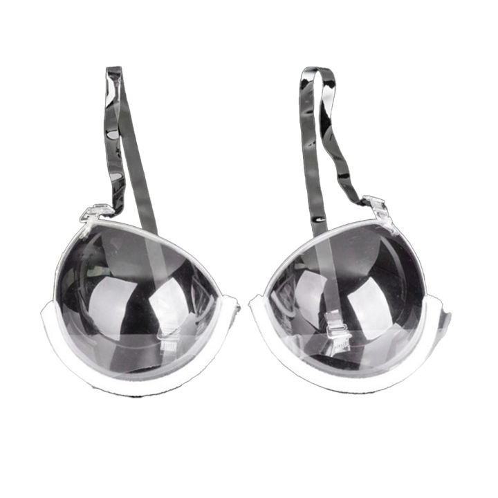 3/4 Cup Transparent Clear Push Up TPU Bra -Strap Invisible Bra Women Underwire Plastic- Disposable Bra Bralette