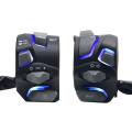 Motorcycle LED Neon Handlebar Switch Assembly set | Blue Colour | Headlight | Warning Light | Turn Signal | Horn Start Kill Button With. 