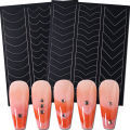 10PCS Nail Art Form French Stencil Inkjet Template Nail Stickers Manicure DIY SEVICH. 